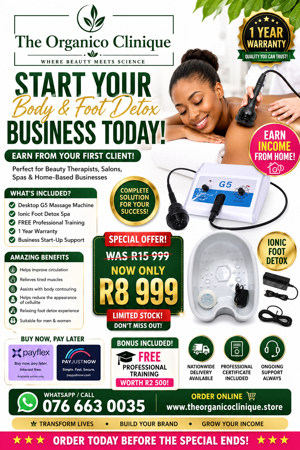 DESKTOP G5 MACHINE + FOOT DETOX MACHINE COMBO