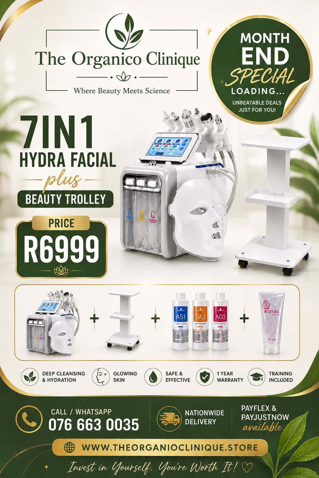 7in1 hydrafacial with trolley